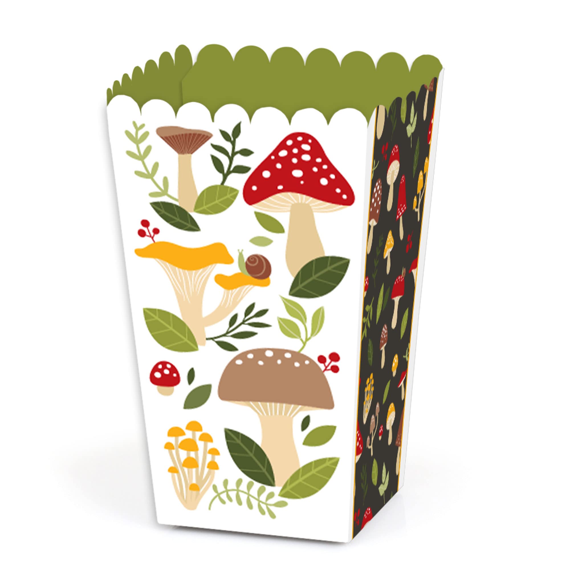 Big Dot Of Happiness Wild Mushrooms - Red Toadstool Party Favor Popcorn Treat Boxes - Set Of 12