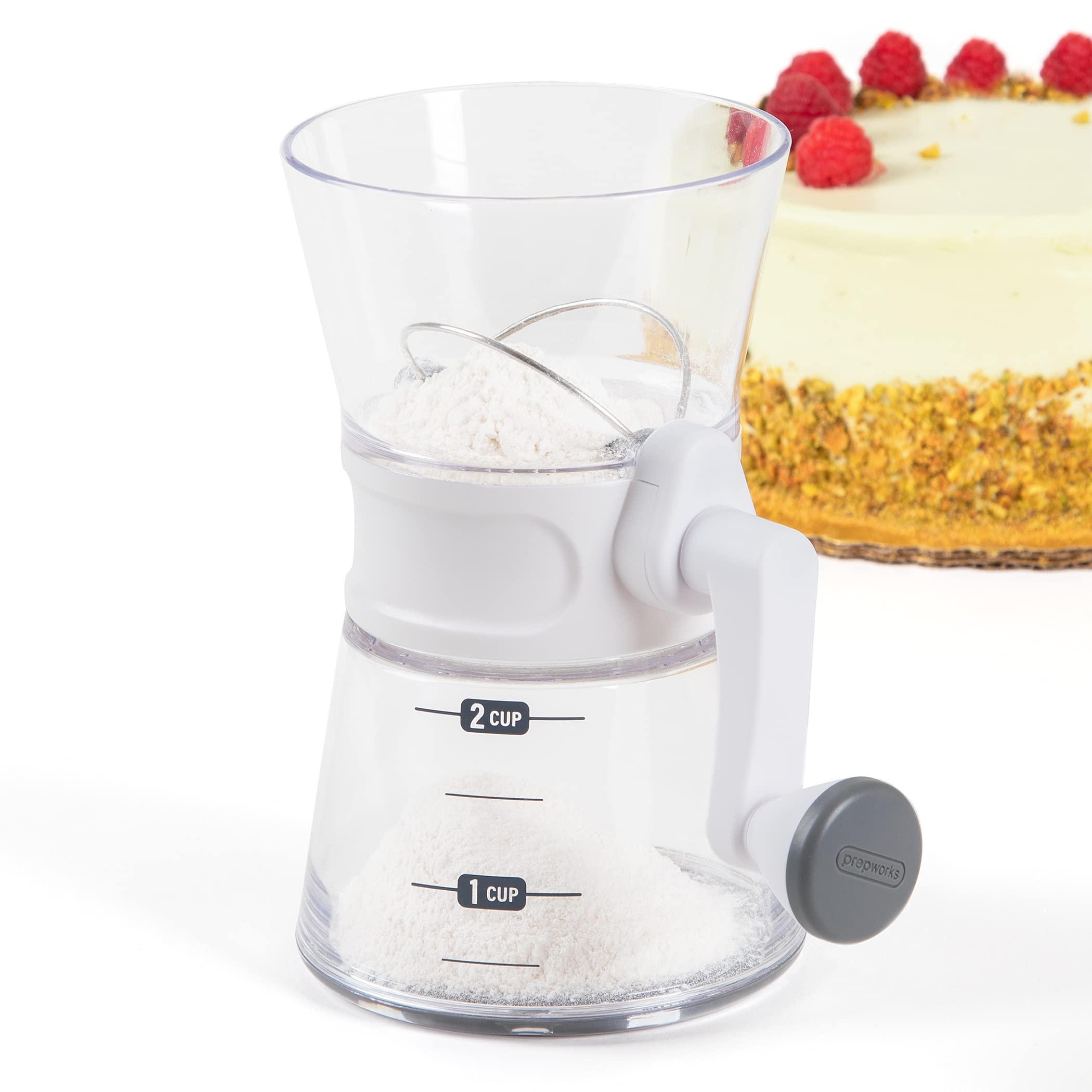 Prepworks 2 To 1, Double Volume Quick Sift Flour Sifter For Baking, 2 Cup