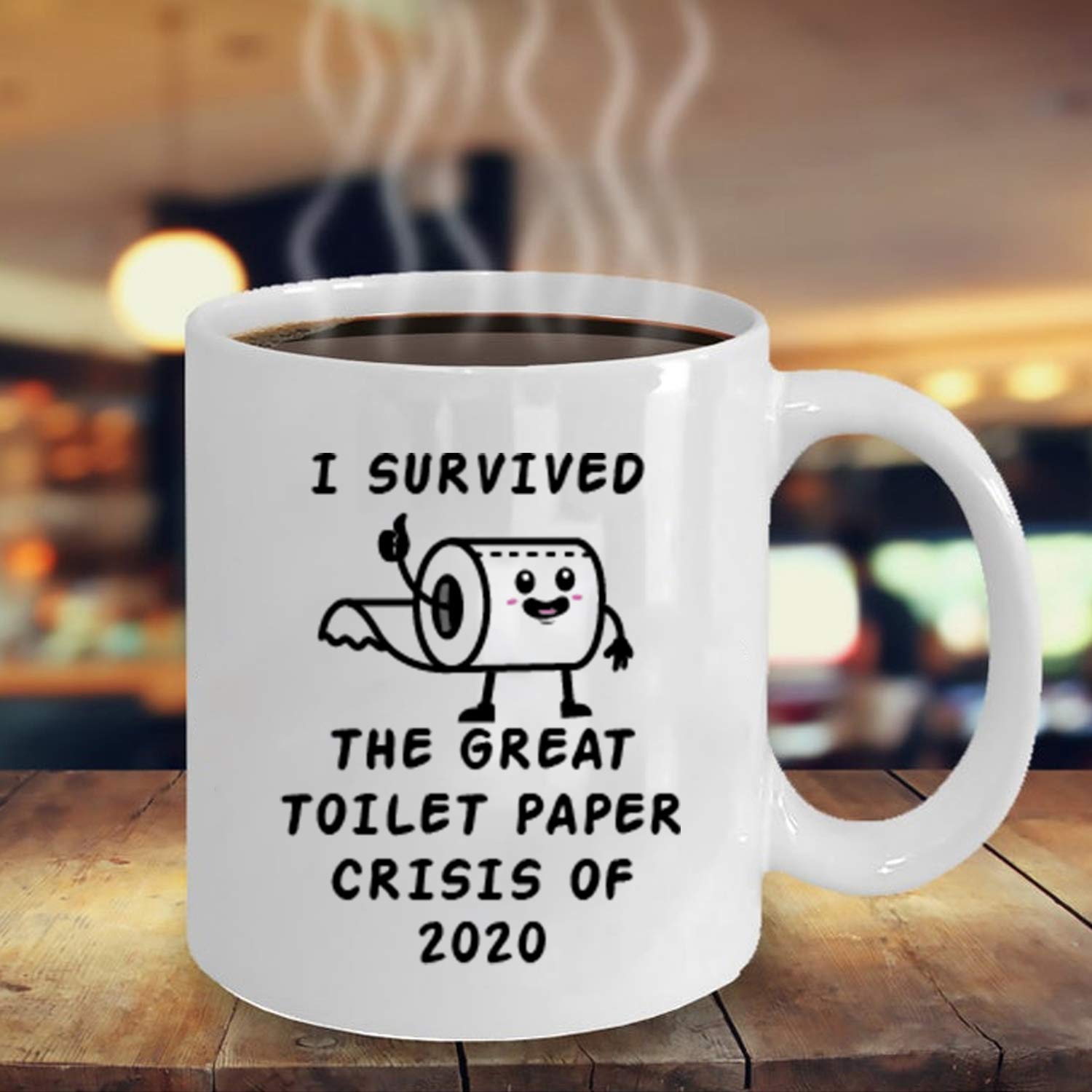 Kropsis I Survived the Great Toilet Paper Crisis Of 2020 Ceramic Coffee Mug Tea Cup White