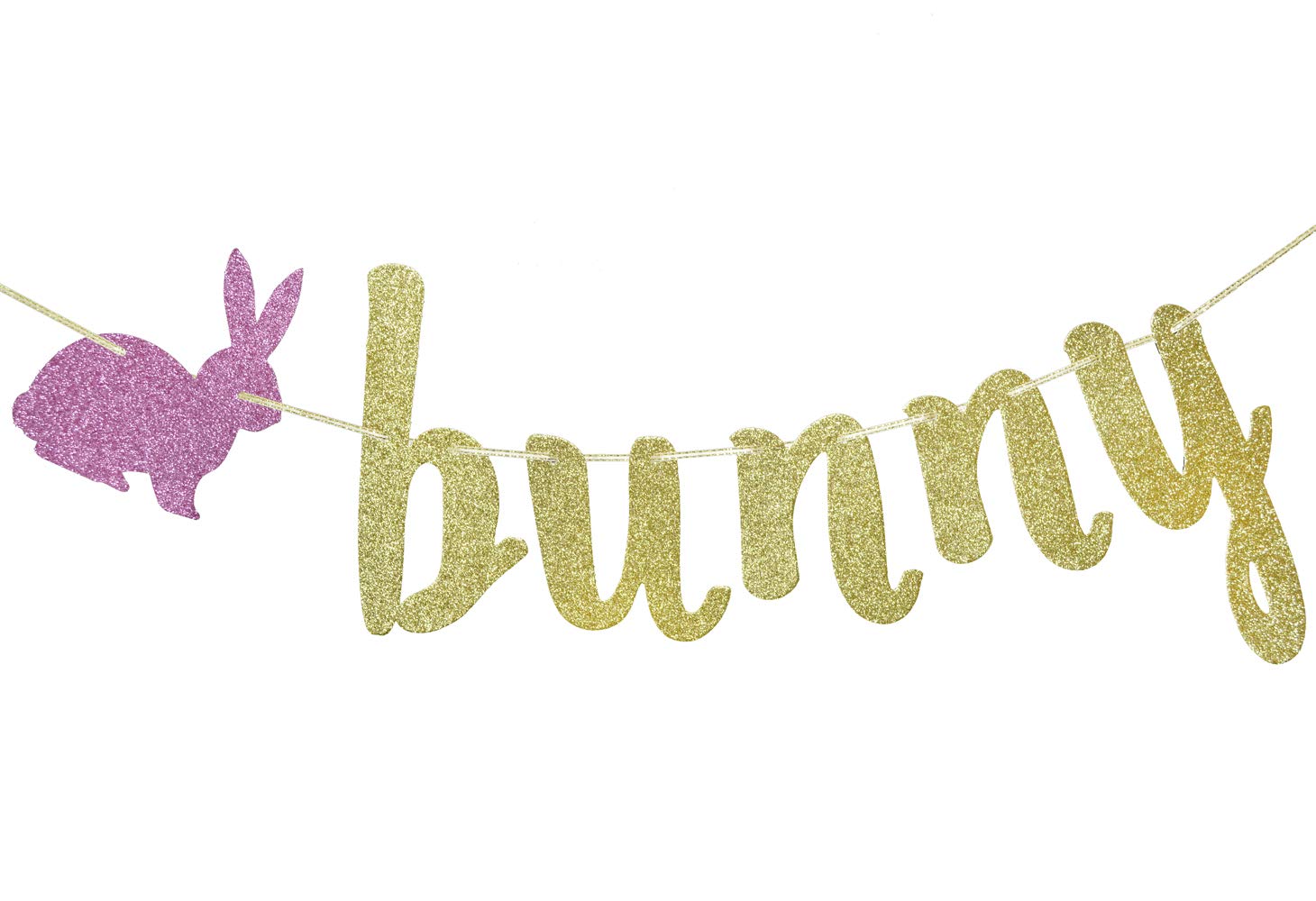 Some Bunny Is One Banner, 1St Birthday Banner, Bunny Theme, Gold Glitter Party Decorations(Gold)