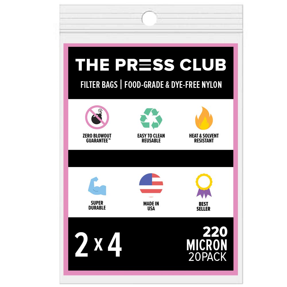 220 Micron | Premium Nylon Tea Filter Bags | 2'' X 4'' | 20 Pack