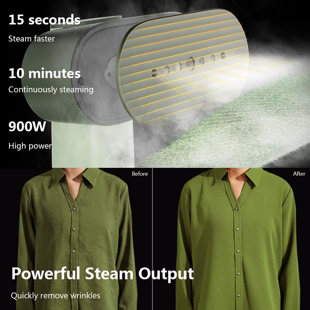 Nexdoo G6 2-In-1 Portable Steamer For Clothes And Iron For Clothes, Just 0.7Lbs Lightly, 10 Minutes Of Continuous Steam, 900W Li