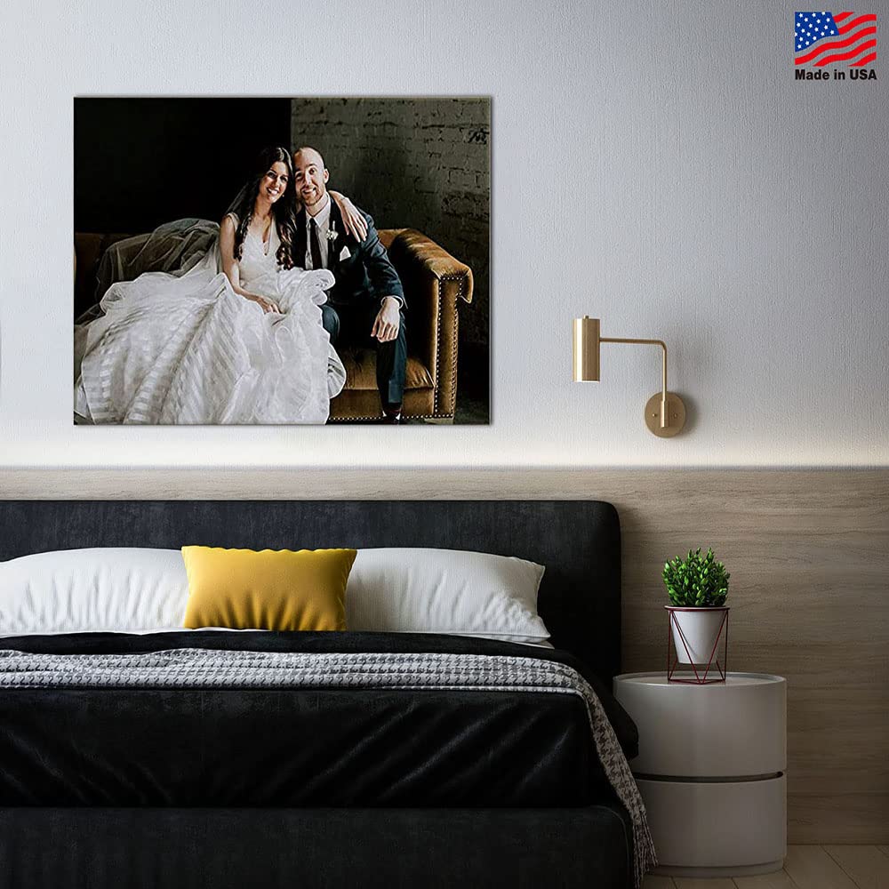 Signleader Canvas Prints With Your Wedding Photos, Personalized Canvas Wall Art, Large Canvas Pictures Custom Wall Art - 48X32 I
