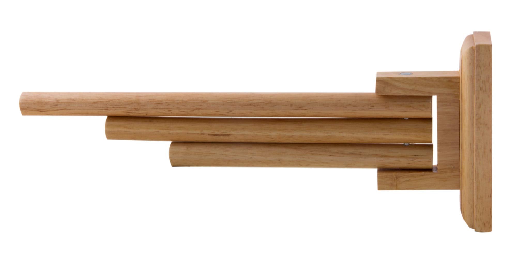 Alfi Brand Ab5506 16'' Triple Rack Wooden Towel Bar Bathroom Accessory, Natural Wood