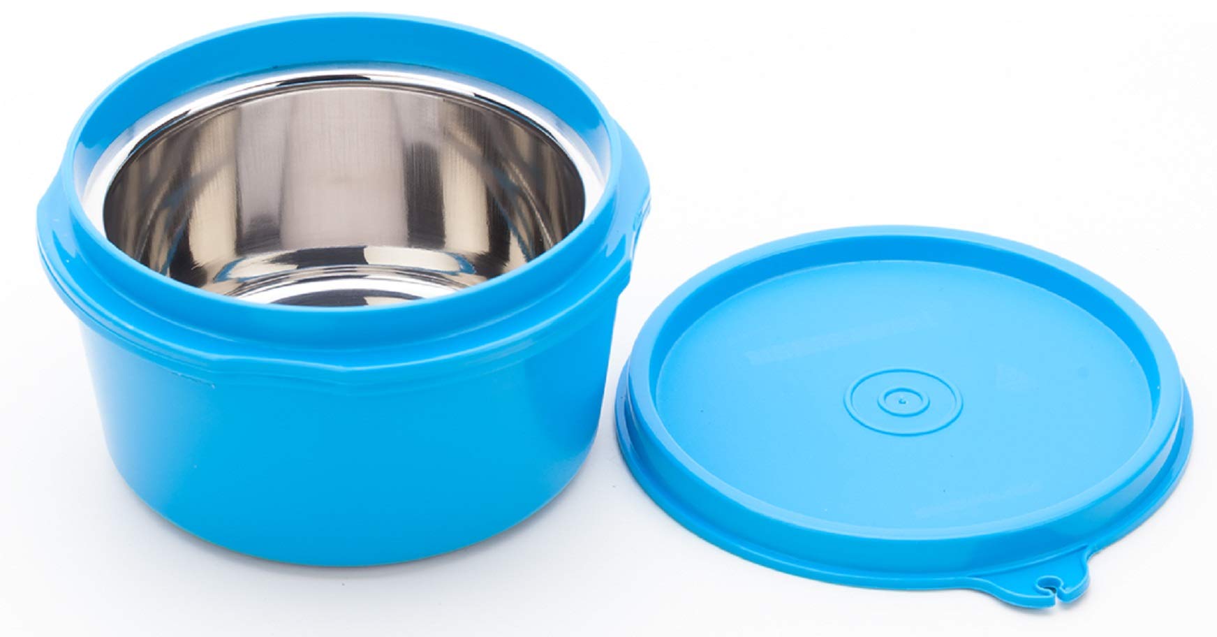 Signoraware Executive Microsafe Steel 350Ml Container, Set Of 1, Blue