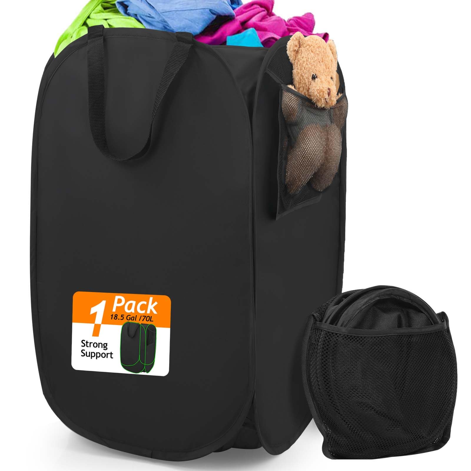 2024 Upgraded Polyester Pop-Up Laundry Hamper, 70L(18.5 Gal) Quality Laundry Basket With Durable Handles Solid Bottom High Carbo