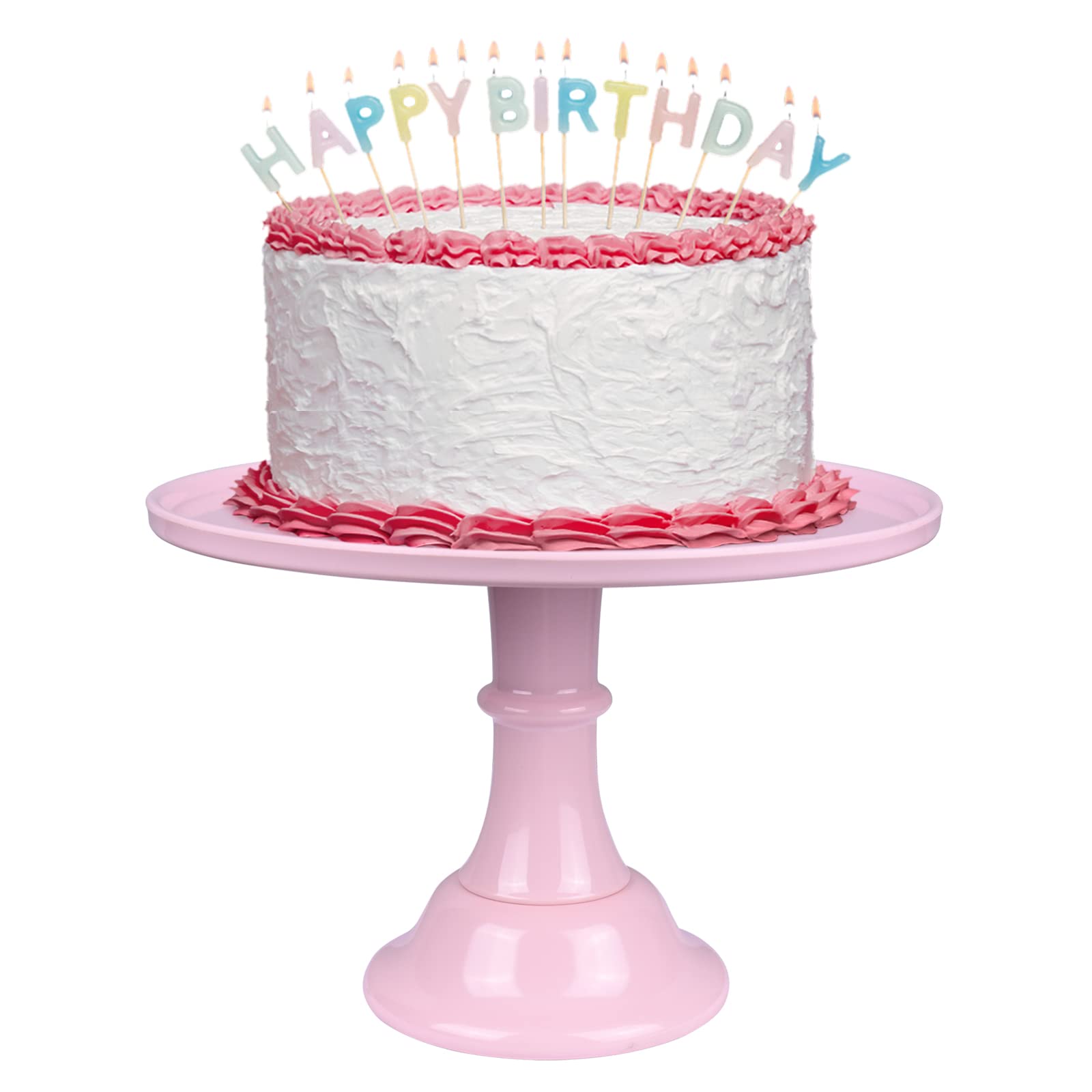KLASKWARE Round Cake Stand 11 Melamine Cake Display Stand Dessert Cupcake Display Tray for Graduation,Wedding,Birthday,Party,Bab
