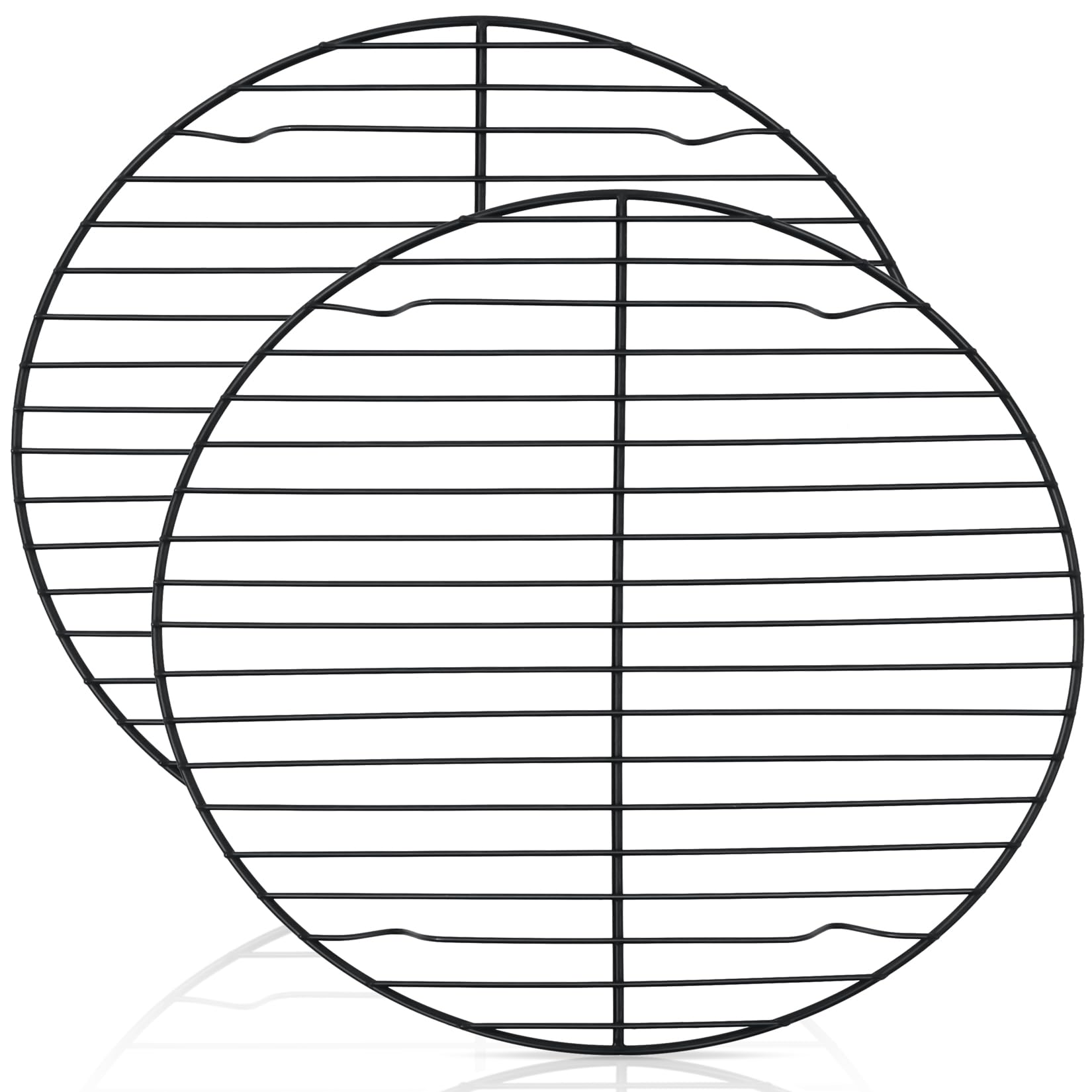 Non-Stick Round Racks For Cooling Baking Cooking, P&P Chef 10 Inch Roasting Wire Rack Set Of 2, Stainless Steel Core & Nonstick