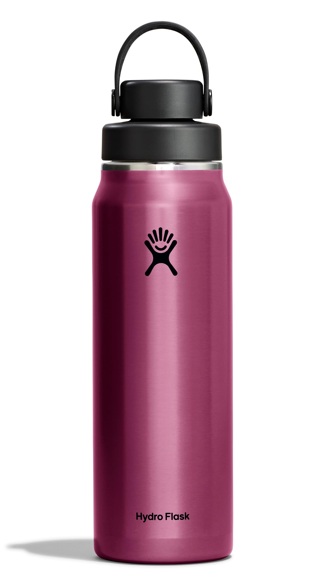 Hydro Flask Lightweight Wide Flex Chug Cap  Insulated Stainless Steel Water Bottle 32 Oz Garnet Red