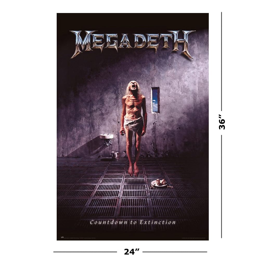 Megadeth - Music Poster (Album Cover: Countdown To Exctinction) (Size: 24 X 36'')