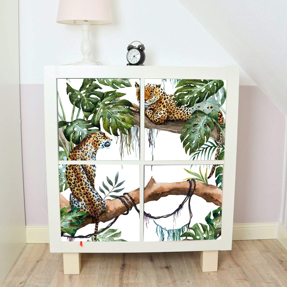 Self-Adhesive Dresser Sticker, Peel And Stick Furniture Skin, Removable Shelf Unit Decals Sticker (004, Expedit/Kallax)