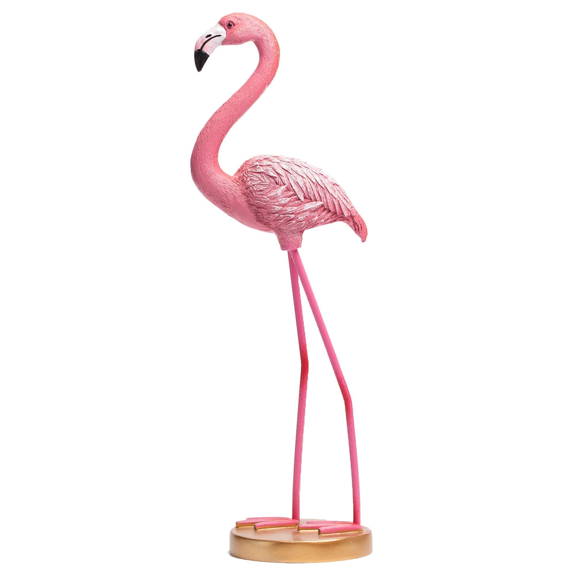 Artconal Pink Flamingo Statue Table Decor, 10 inch Resin Flamingo Bird Sculpture for Home Office Holiday Decoration, Flamingo Gi