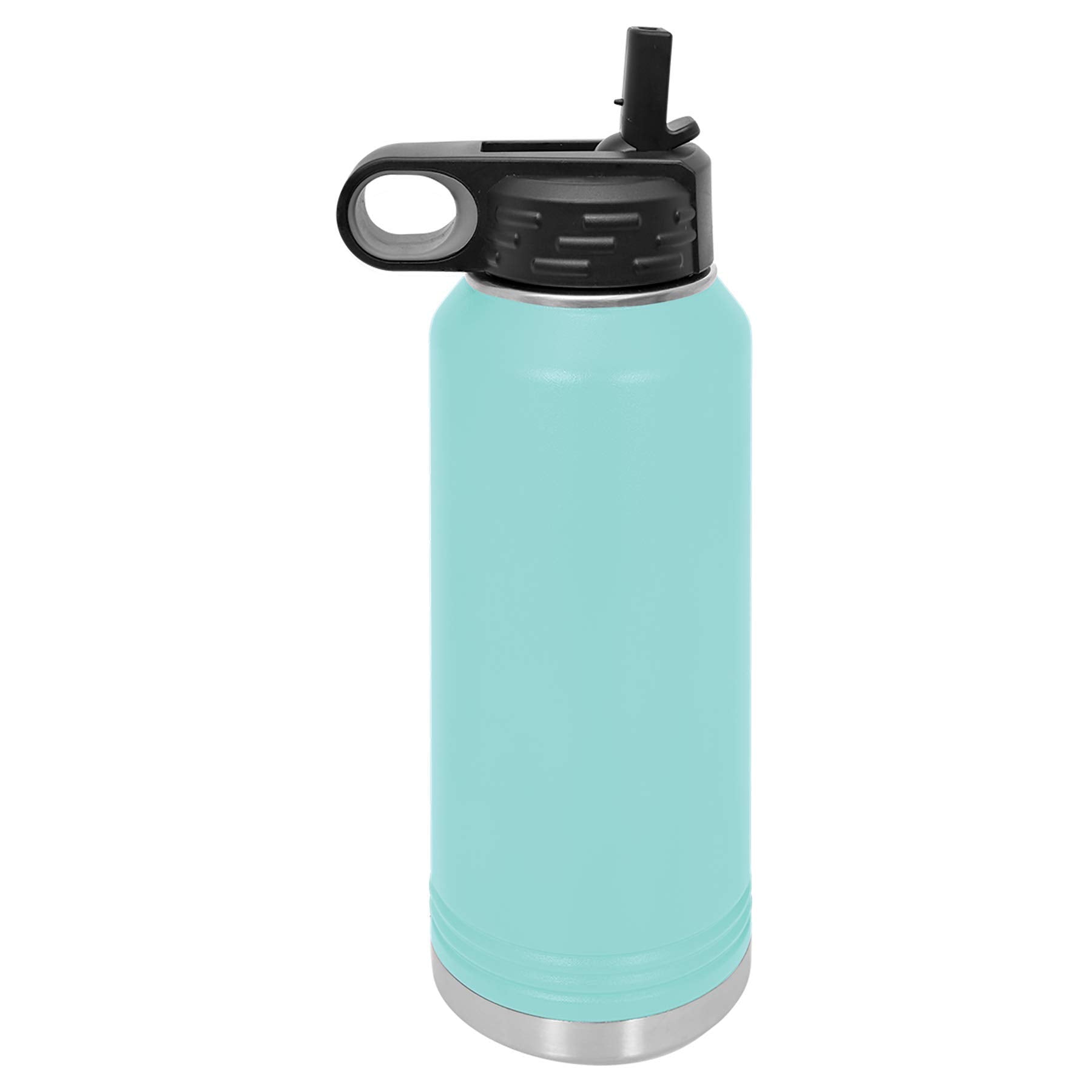 Polar Camel 32 oz Stainless Steel Water Bottle with Flip Top Lid and Straw (Teal)