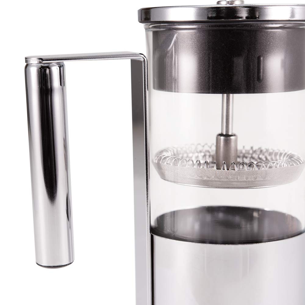 Yama Glass 6-Cup Borosilicate French Press (30oz) - Thick  Strong Coffee & Tea Maker with Comfort Pour Handle