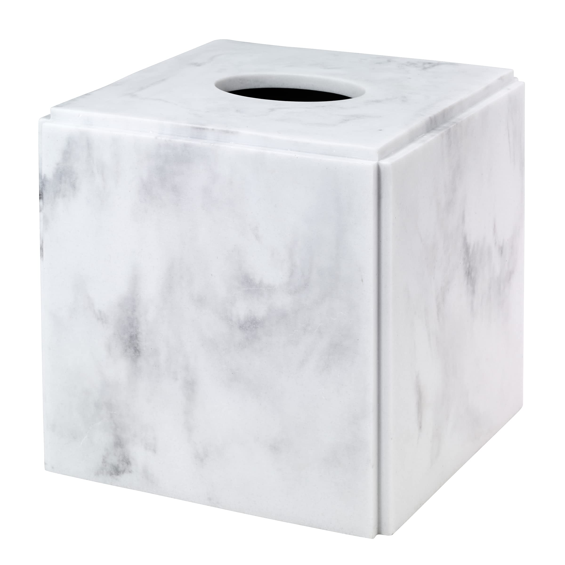 Avanti Linens - Tissue Box Cover, Resin Countertop Decor, Marble Design (Catania Collection)