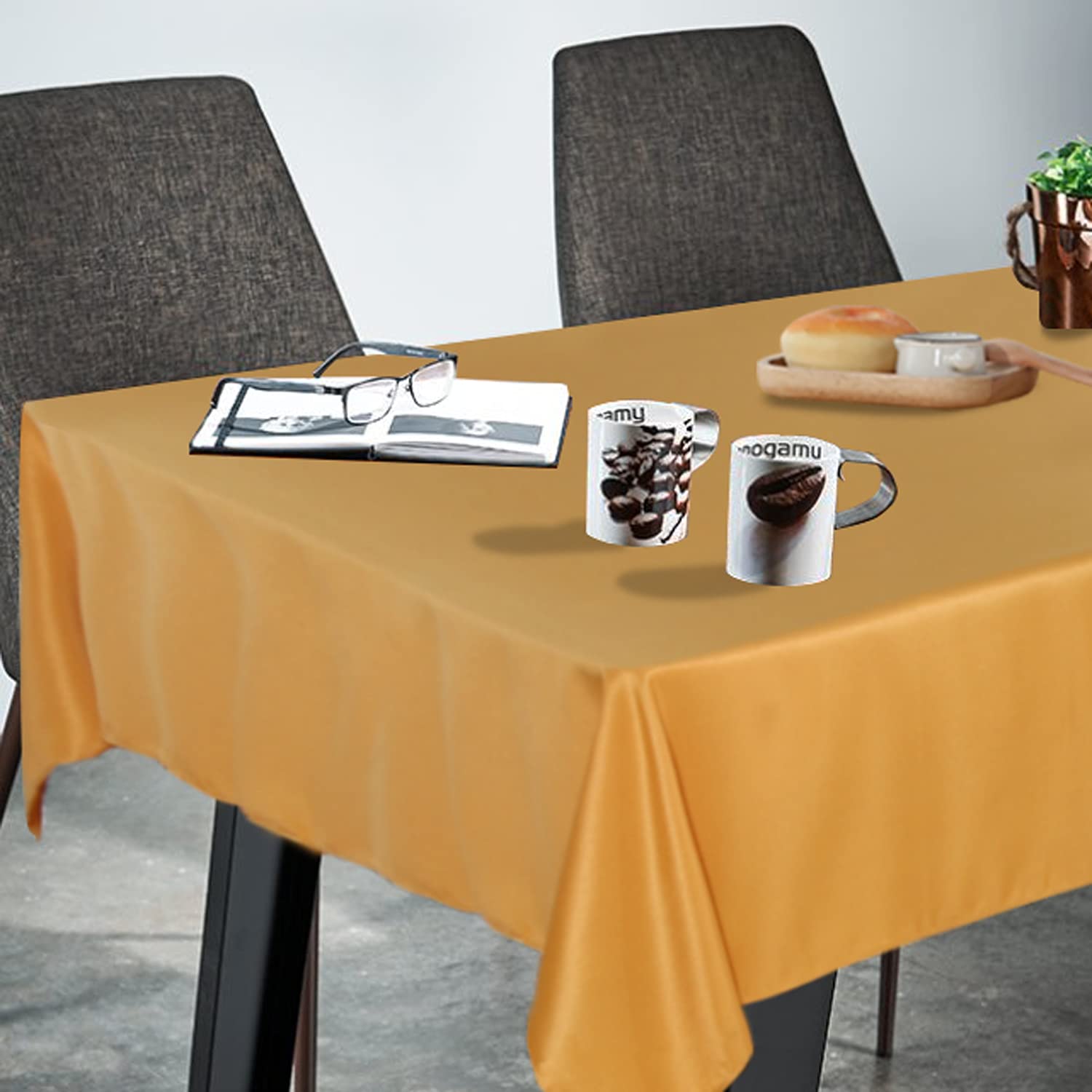 Fitable Square Tablecloth 60X60 Inch Tablecloth Stain And Wrinkle Resistant Washable Polyester Table Cloth, Decorative Fabric Ta