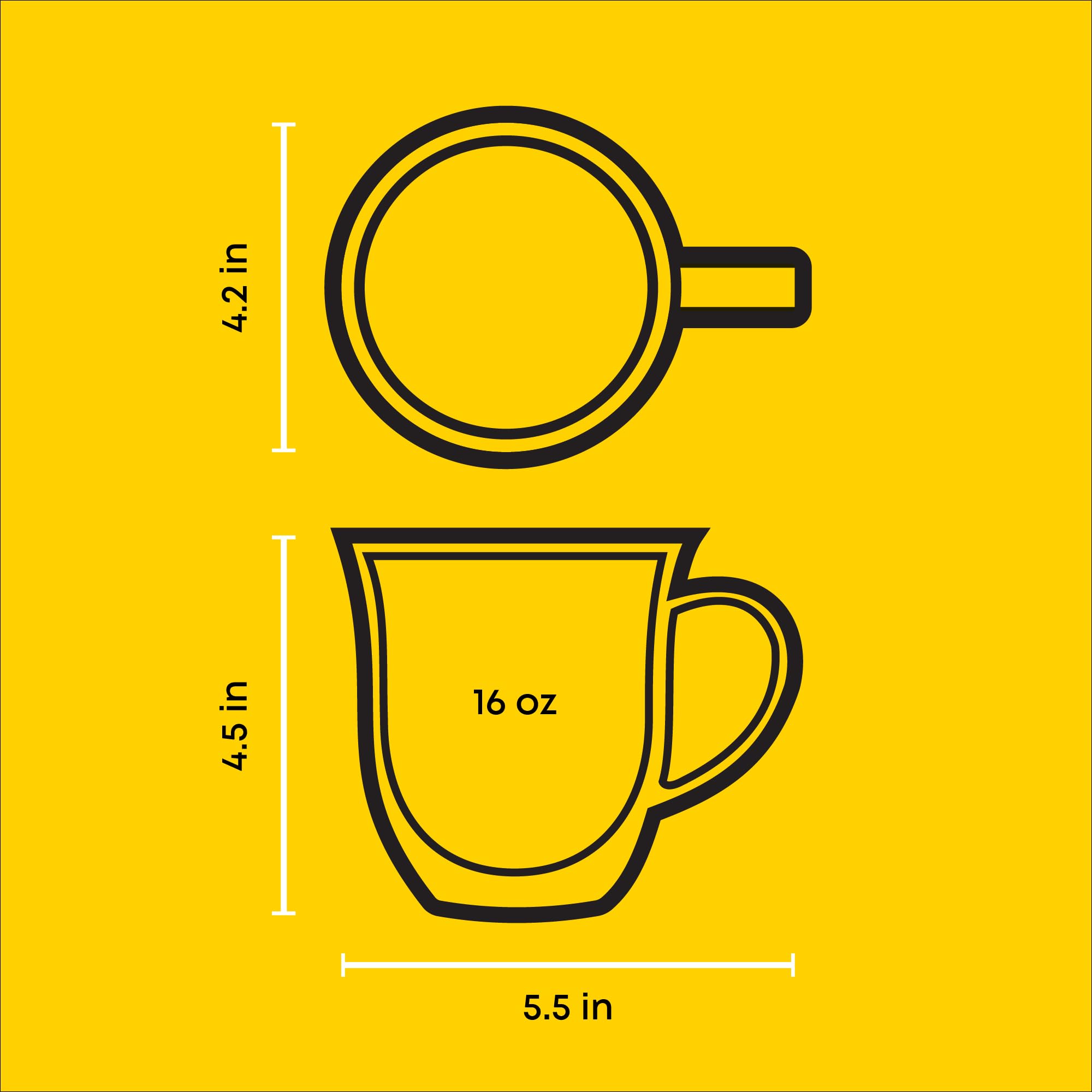 Joyjolt Serene Double Walled Insulated Glasses Coffee Mug (Set Of 2) 13.5 Ounces