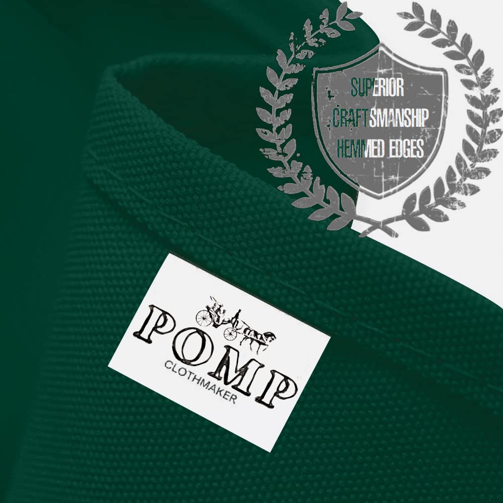 Pomp Hunter Green 60'' X 102'' Inch Premium Polyester Tablecloth | Wrinkle + Stain Resistant Easy Care Fabric | Fits 6Ft Rectang
