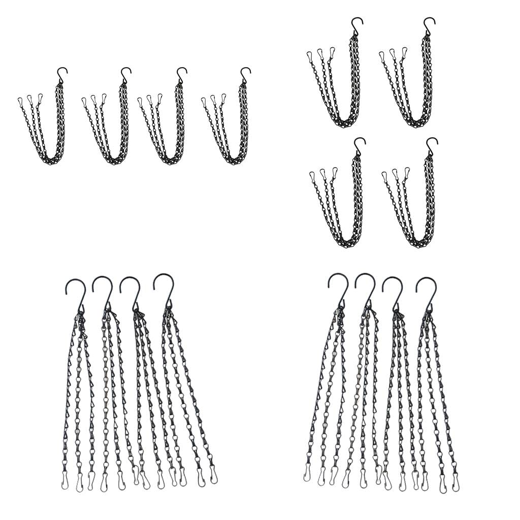 Merishopp 16Pcs Iron 15 Plant Basket Hanging Chain Hooks Wind Chimes Hanging Hook