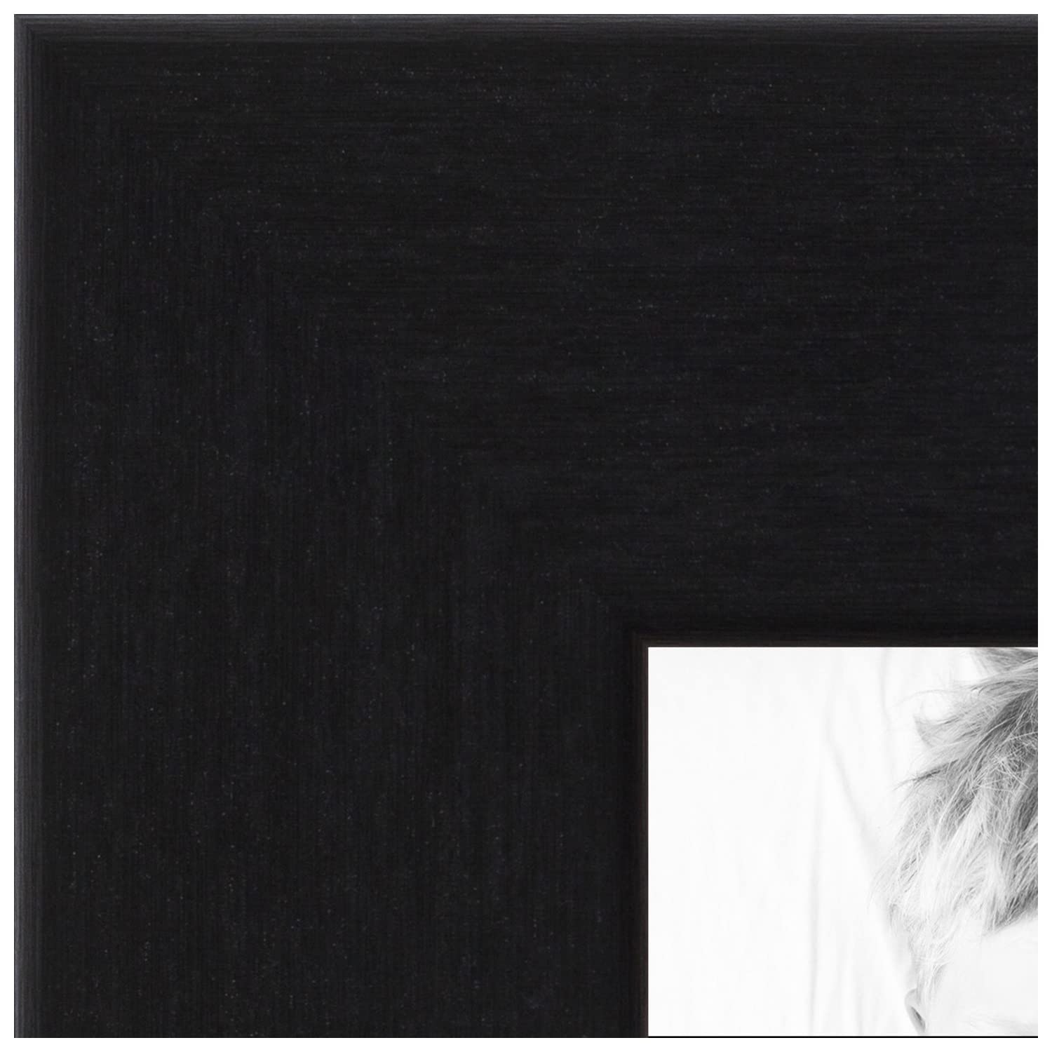 ArtToFrames 25x35 Inch Black Picture Frame, This 1.25 Inch Custom MDF Poster Frame is Black Steel, Great for Your Art or Photos 