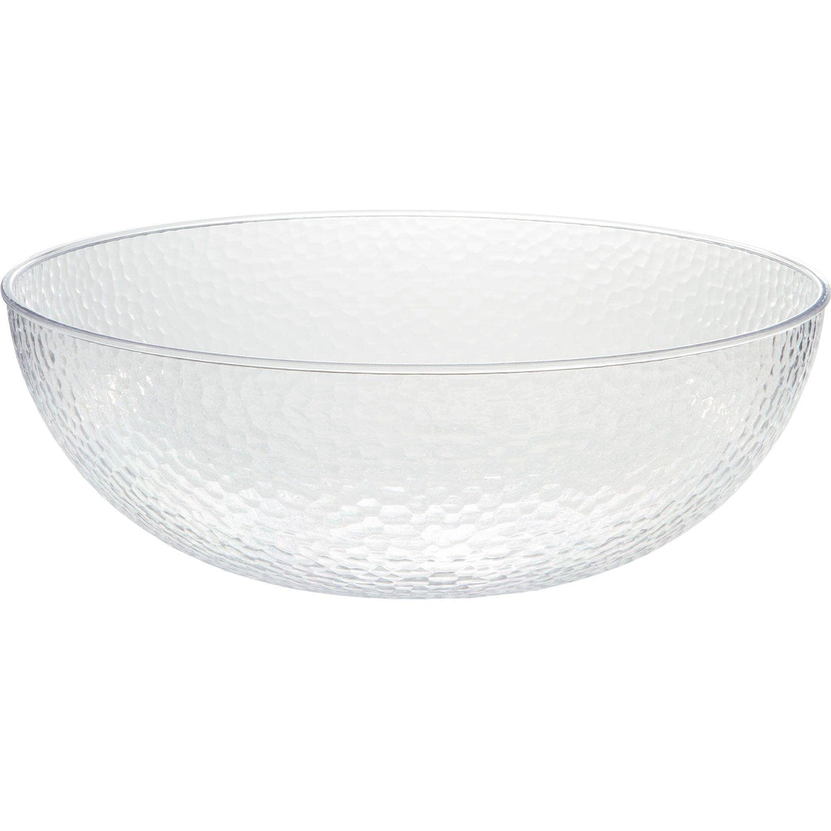 Maryland Clear Plastic Hammered Bowl, (18'') 1 Pc. - Stunning & Disposable Crystalware, Perfect For Weddings, Parties, Events, E