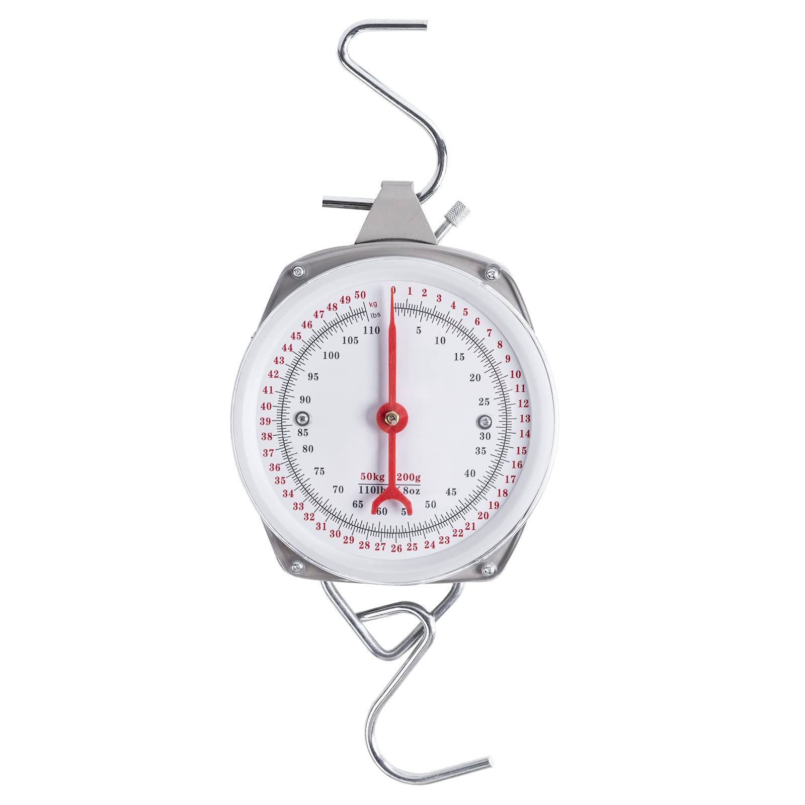 Yogayet Mechanical Hanging Scales 110Lbs/50Kg, High Accuracy Spring Dial Weight Scale For Kitchen Fishing Hunting Farms