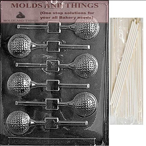 Golf Ball Lolly Sports Chocolate Candy Mold With  Molding Instruction