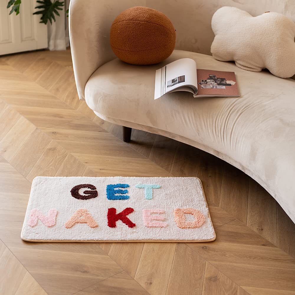 Abound Lifestyle Bath Mat, Cute Bath Mat, Fade Resistant Cute Bathroom Decor, Funny Tufted Microfiber Bath Rug, Machine Washable