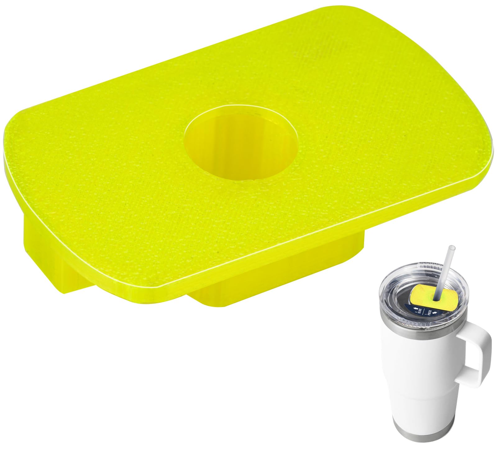 MOTAIN Straw Lid Attachment Compatible With Yeti Tumber Magslider/Stronghold Lid,Straw Cover Accessories For 20/30 Oz Tumber(Yel