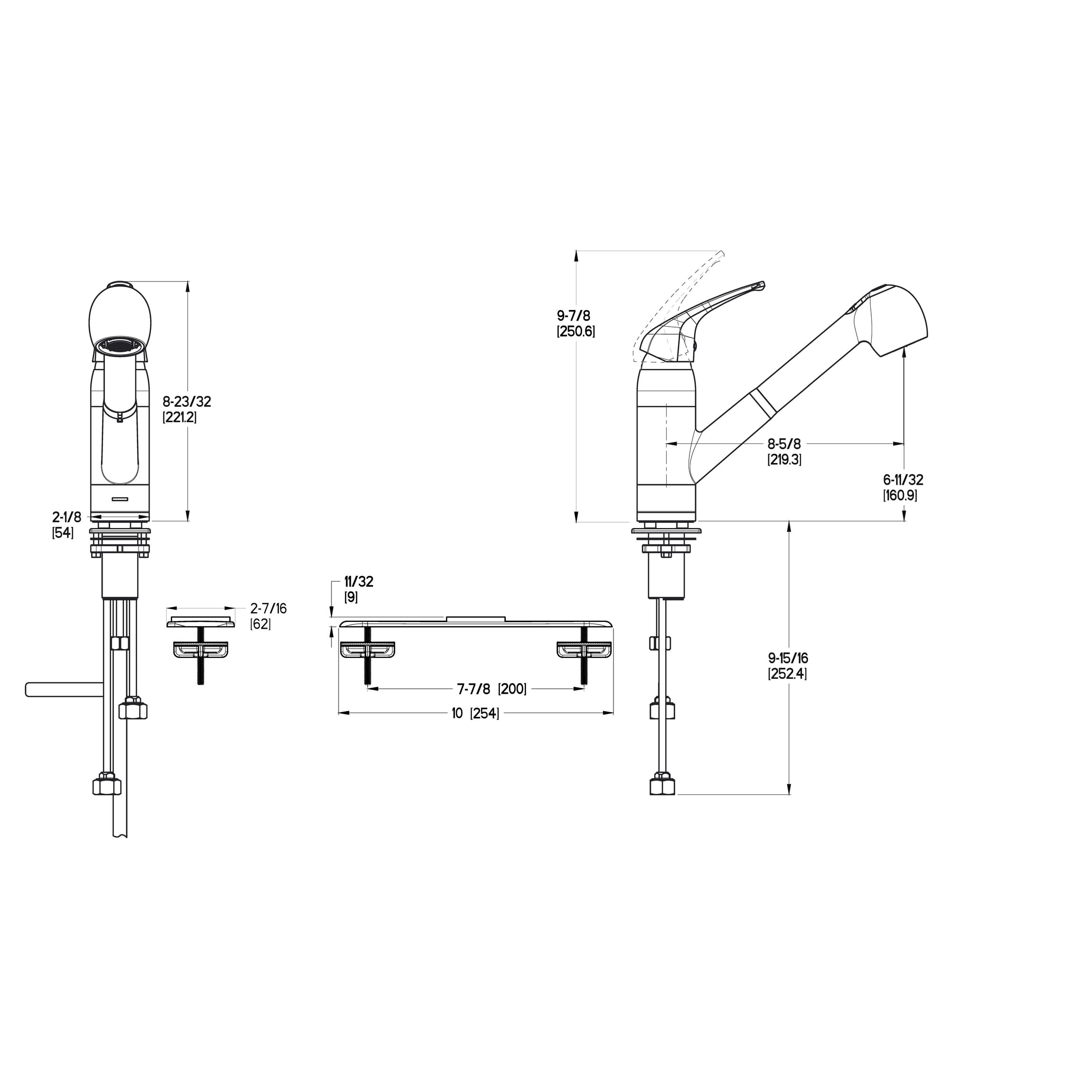 Pfister G13310Yy Pfirst Series 1-Handle Pull-Out Kitchen Faucet In Tuscan Bronze, Water-Efficient Model