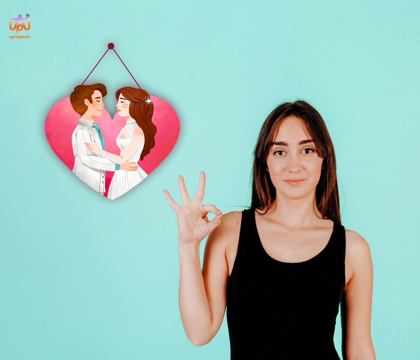 CRAFTY ADDA Loves Eternal Embrace Elegant Handcrafted Wooden Wall Hanging Heartfelt Couple Quotes Art Inspirational Rustic Deco