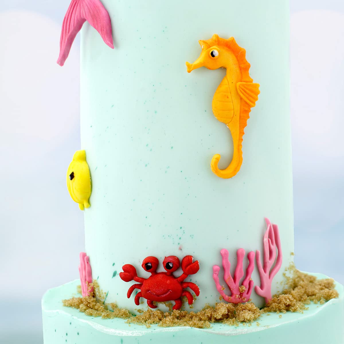 Katy Sue Turtle And Crab Silicone Mold For Seaside & Sea-Themed Cake Decorating & Crafting - Perfect For Use With Fondant, Gum P