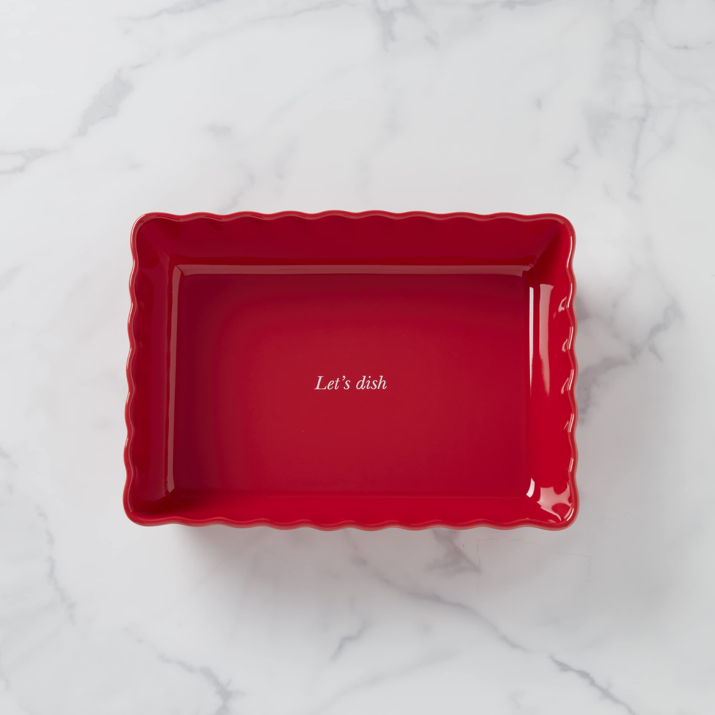 Kate Spade New York Make It Pop Rectangle Baking Dish, One Size, Red