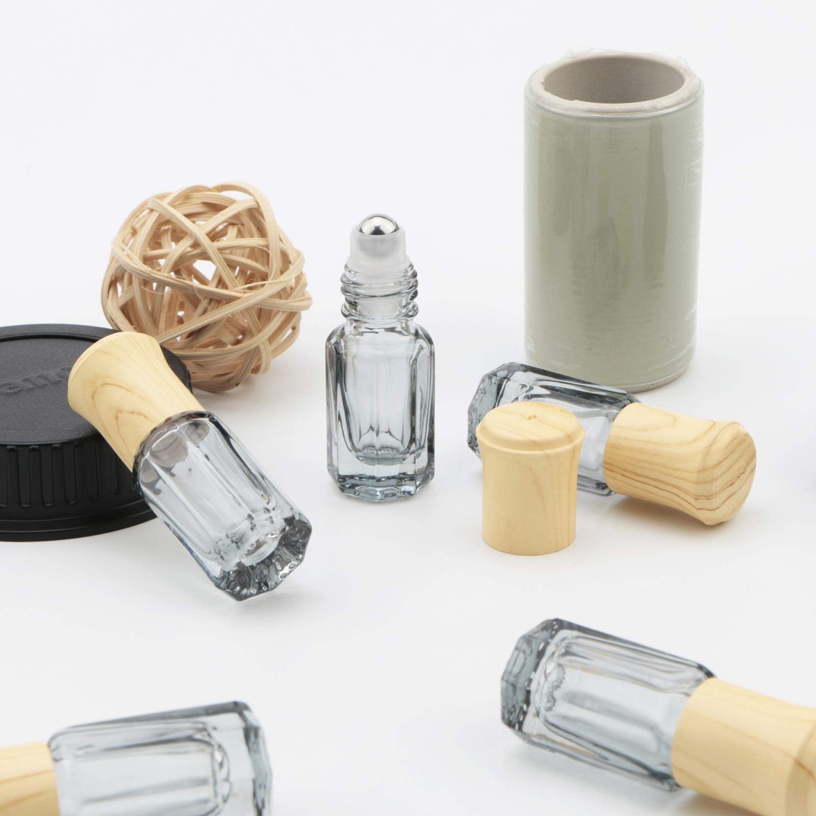 Newzoll 10Pcs 3Ml Light Blue Glass Roller Bottles Mini Roll On Bottles Cosmetics Perfume Essential Oil Rolling Bottles Sample Vi