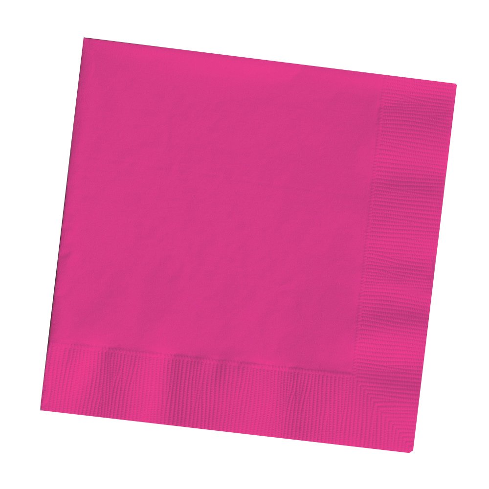 Creative Converting Touch Of Color 2-Ply 50 Count Paper Lunch Napkins, Hot Magenta