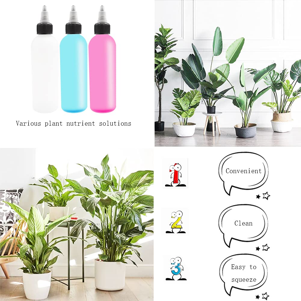 Uyuxxu 20 Pack 4Oz Boston Squeeze Bottles,Clear Dispensing Bottles With Twist Top Cap,Plastic Squeeze Bottles For Crafts,Kitchen