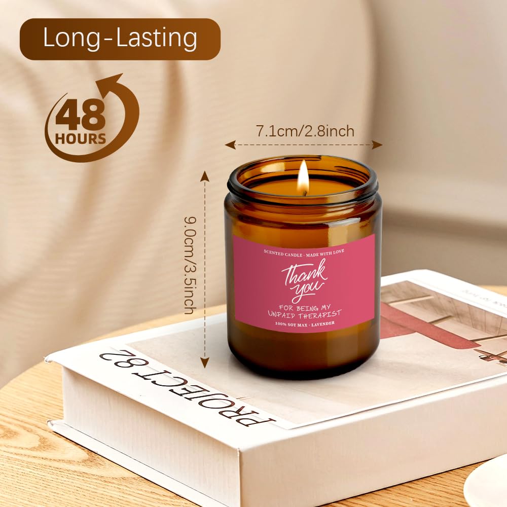 Thank You Gifts for Women,Back to School Gifts,Lavender Scented Candles for Women,Therapist Gifts,Teacher Appreciation Gifts,Bir