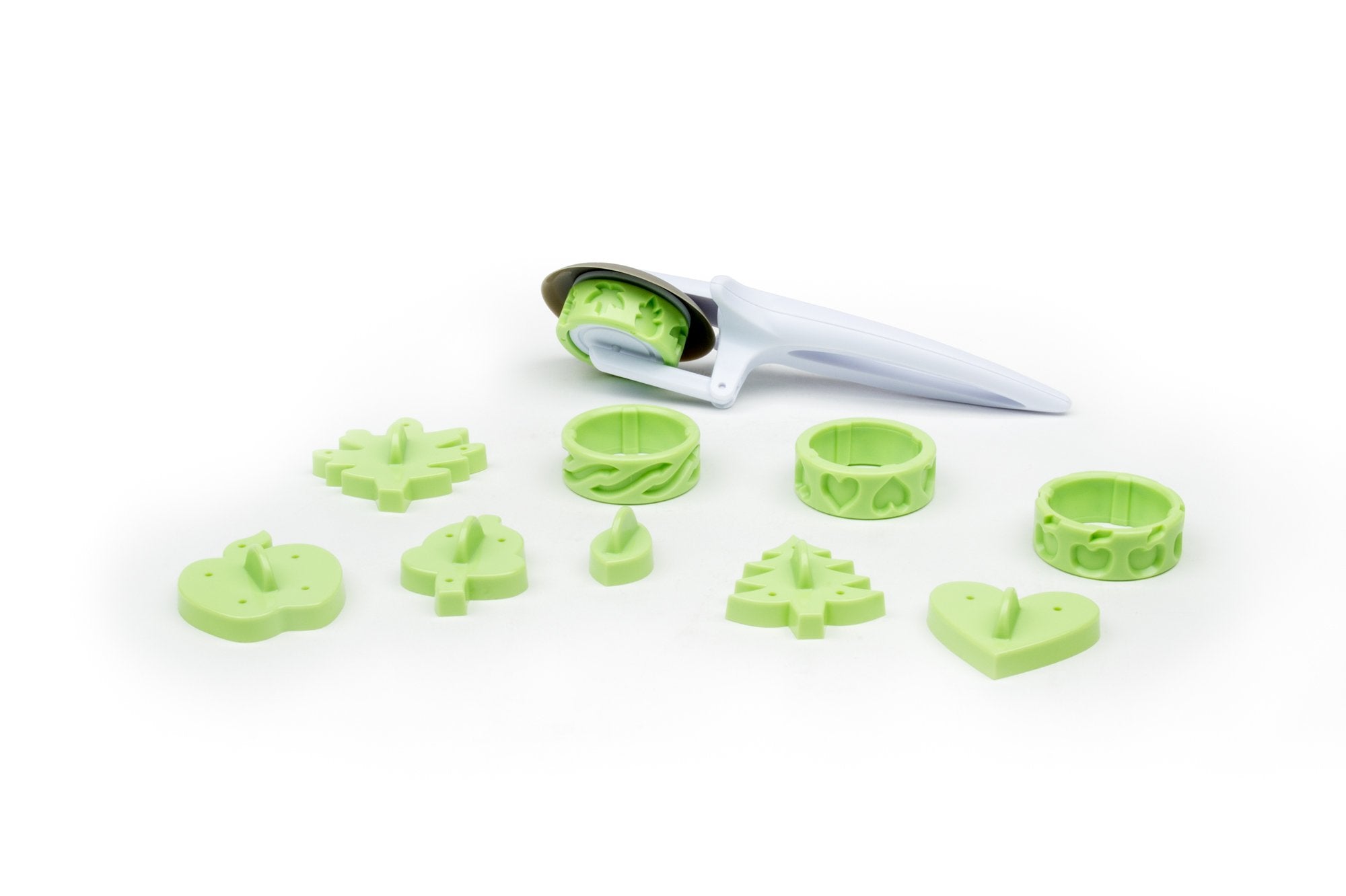 Fox Run Pie Top Cutters And Decorating Kit, 11-Piece Set, Green