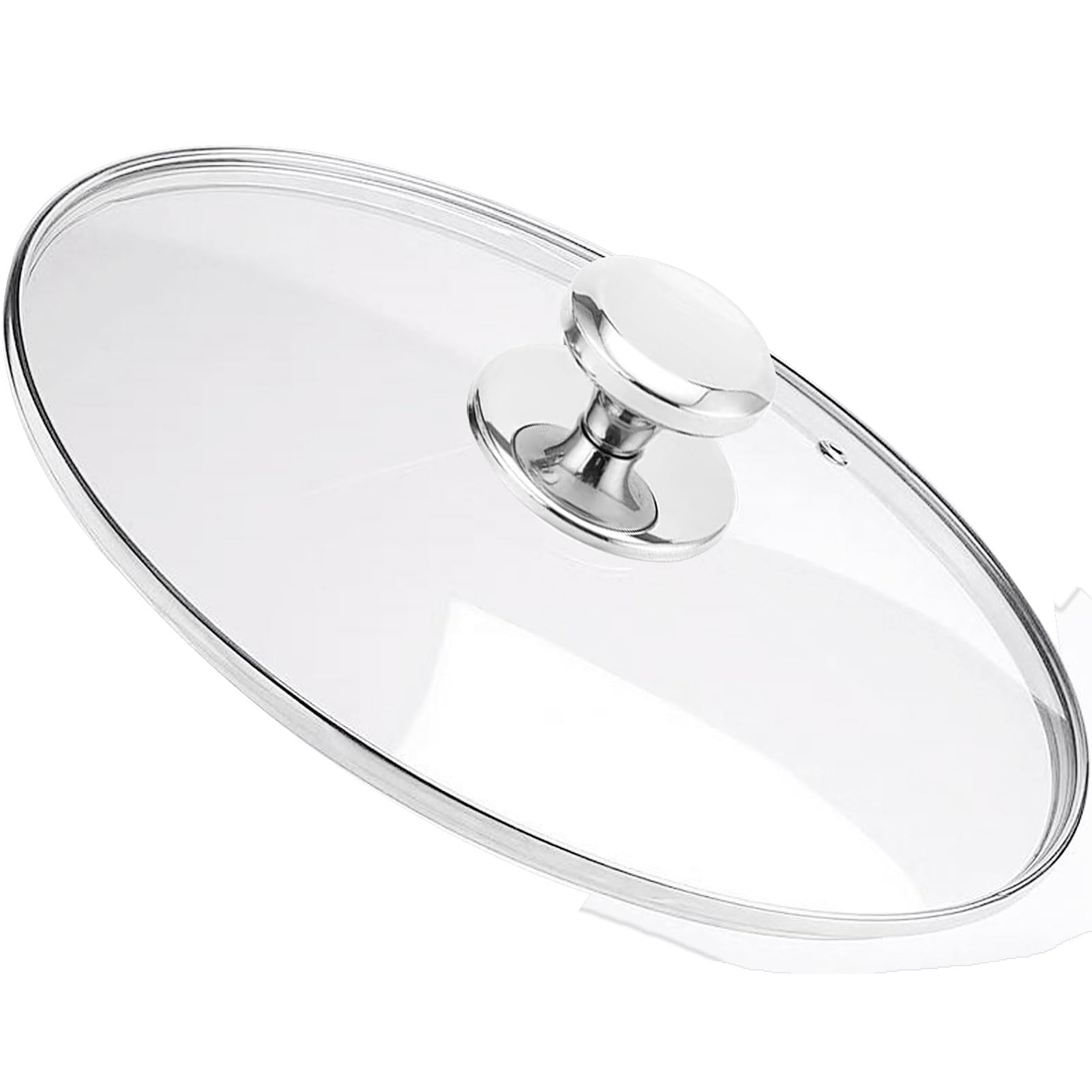 Glass Lids for 8, 9.5, 10.25, 11, 12, 12.6 Inch Frying Pans, Pots, Cast Iron Pans, Tempered Covers for Replacement with Stainles