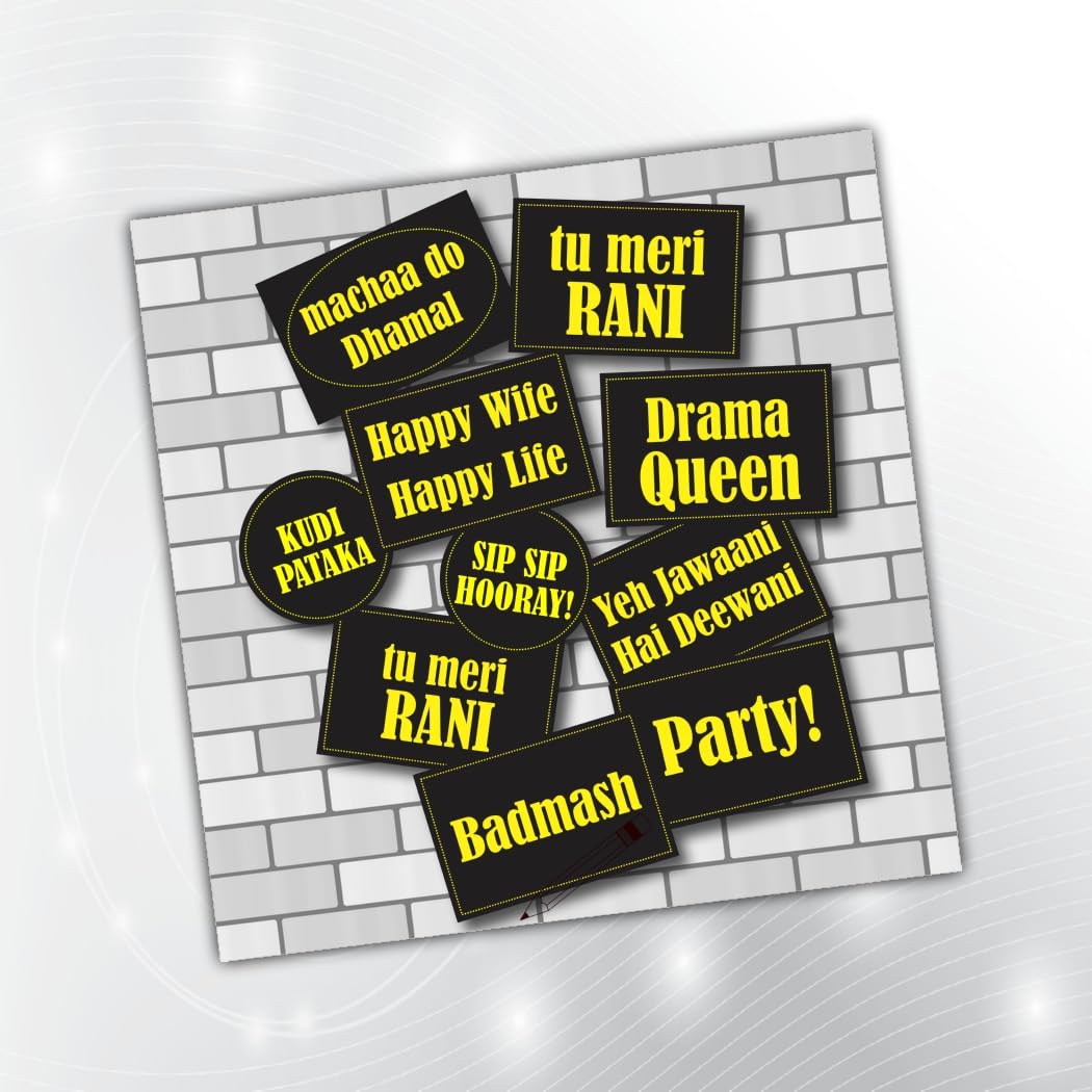 PartyStuff Props  Black Party Speech Bubbles 2 (10 Piece)
