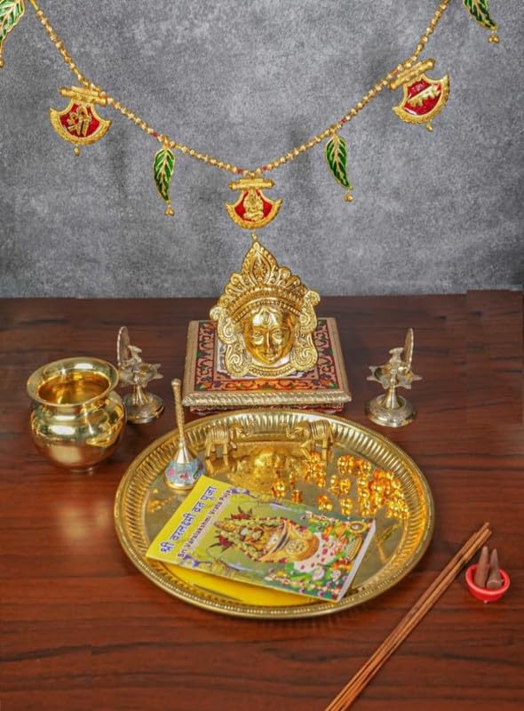 Divyakosh Metal Bandarwal/Thorana/Thoranam for VAR Laxmi/Ganpati/Diwali, Hanging for Main Entrance (Size 37 Inch,Gold) TORAN ONL