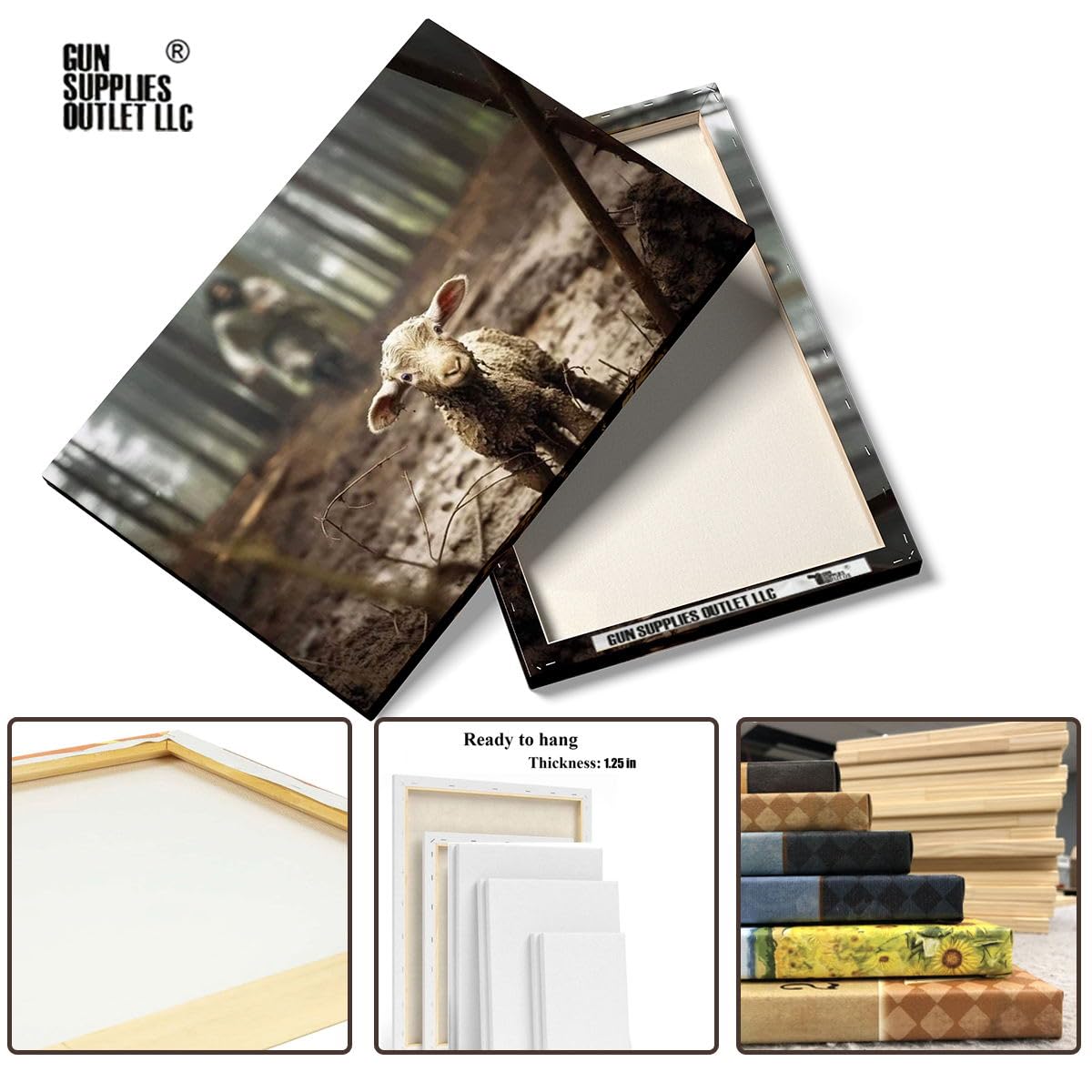 Jesus And Lamb Canvas Wall Art Jesus Running After Lost Lamb Picture Wall Art Canvas Print Christian Home Decor 20X16 Inch