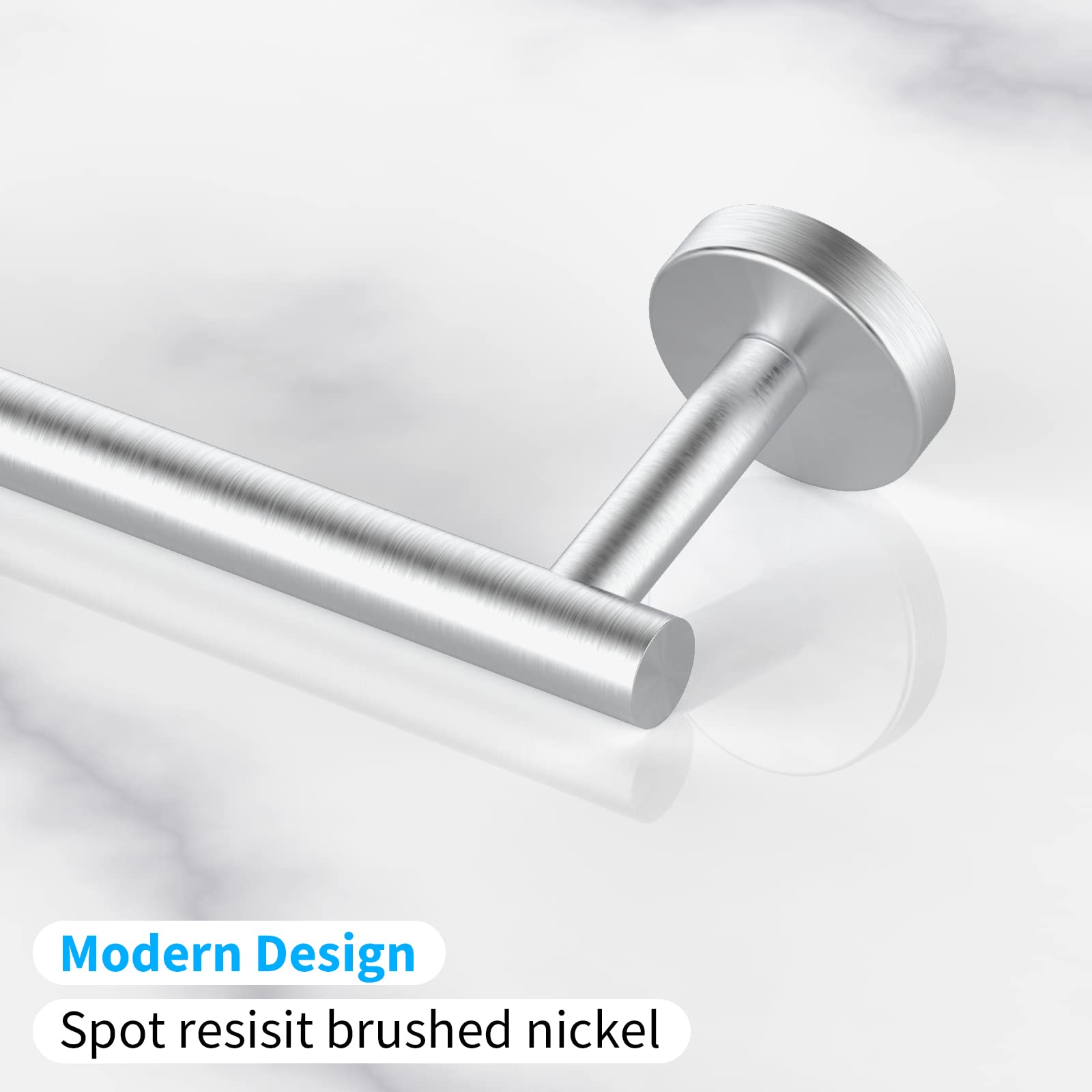 Cilee 2 Pieces Brushed Nickel Bathroom Towel Bar  24 Inch Double Towel Racks Bathroom Towel Holder Towel Hanger for Bathroom Stainless Steel Wall Mount