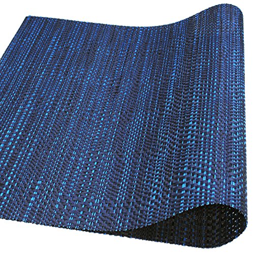 Texture Design Woven Pvc Placemat (Navy), Set Of 4