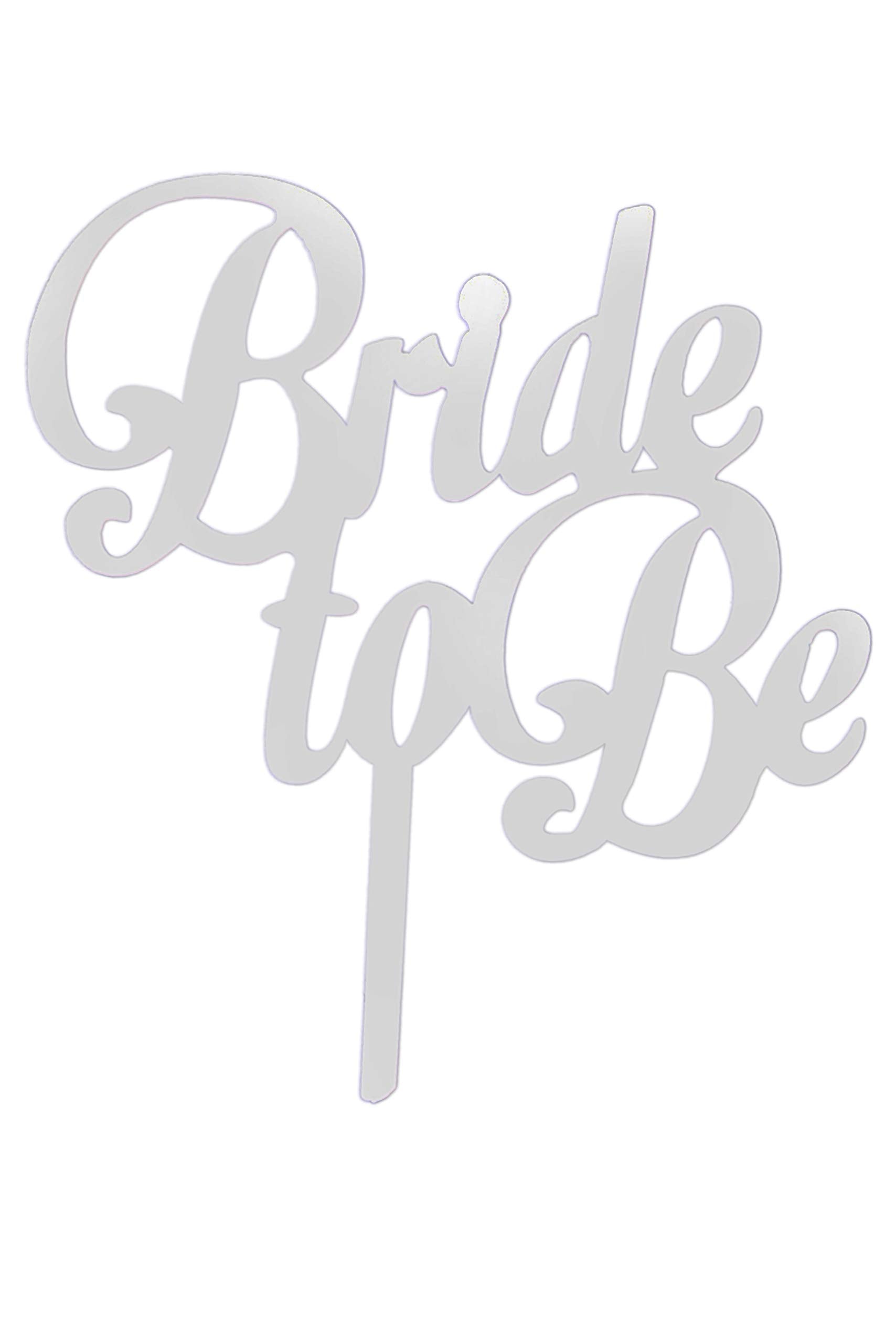 PartyAnthem Bride To Be Acrylic Mirror Cake Topper (Silver)