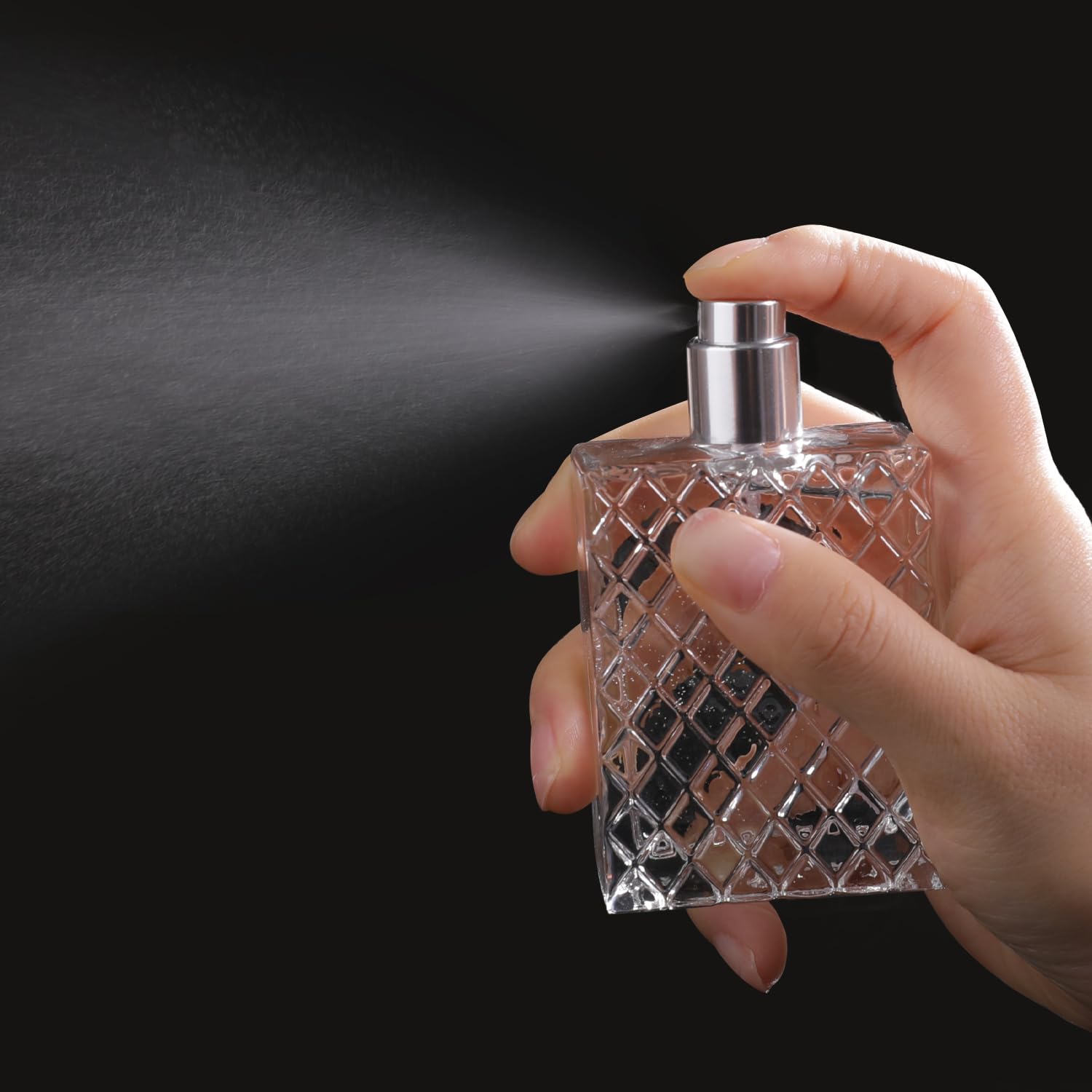 Yerpkefey Vintage Glass Spray Bottle - 50Ml/1.7 Oz Refillable Perfume Atomizer With 3 Dispenser Types