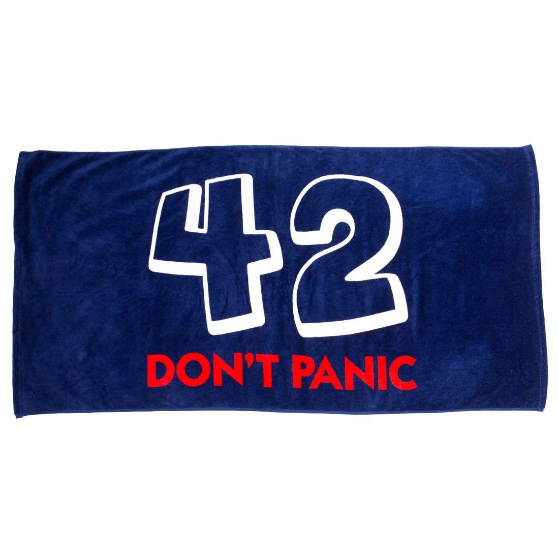Getdigital Bath Towel 42 Don'T Panic - Large Beach Towel For The Hitchhiker'S Guide To The Galaxy Fans - 55 X 28 Inch, 100% Cott