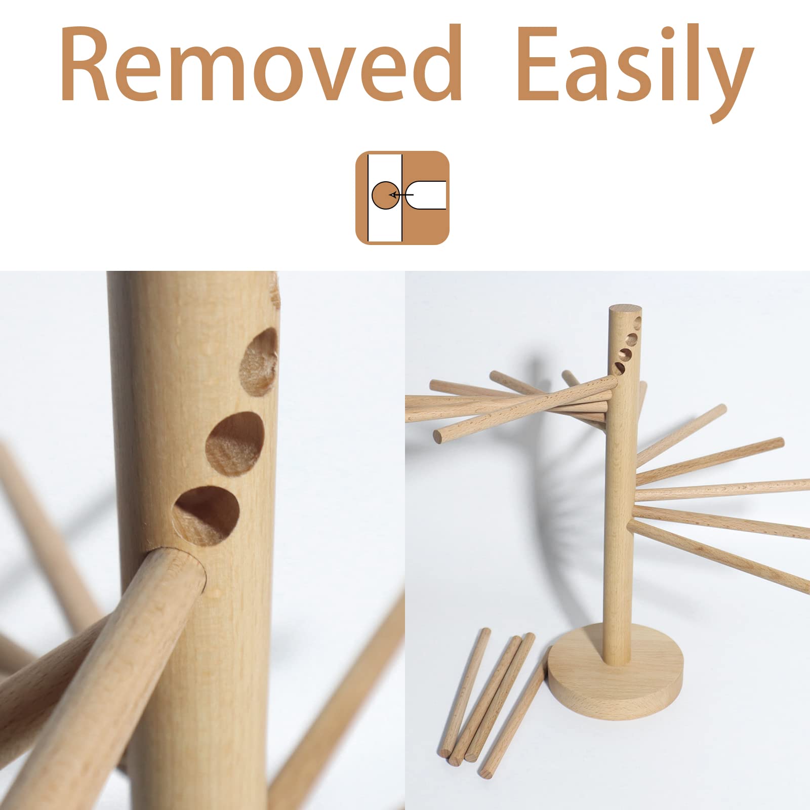 Yoikun Pasta Drying Rack, Homemade Fresh Spaghetti Stand Dryer Noodle Hanger For Kitchen With 16 Arms, Quickly Set Up For Drying