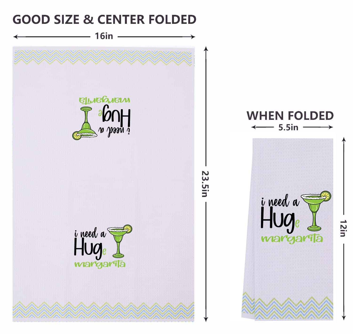 Lxomill Margarita Funny Kitchen Towels, Margarita Taco Lovers Gifts, I Need A Huge Margarita, Cute Hostess, House Warming Gift,