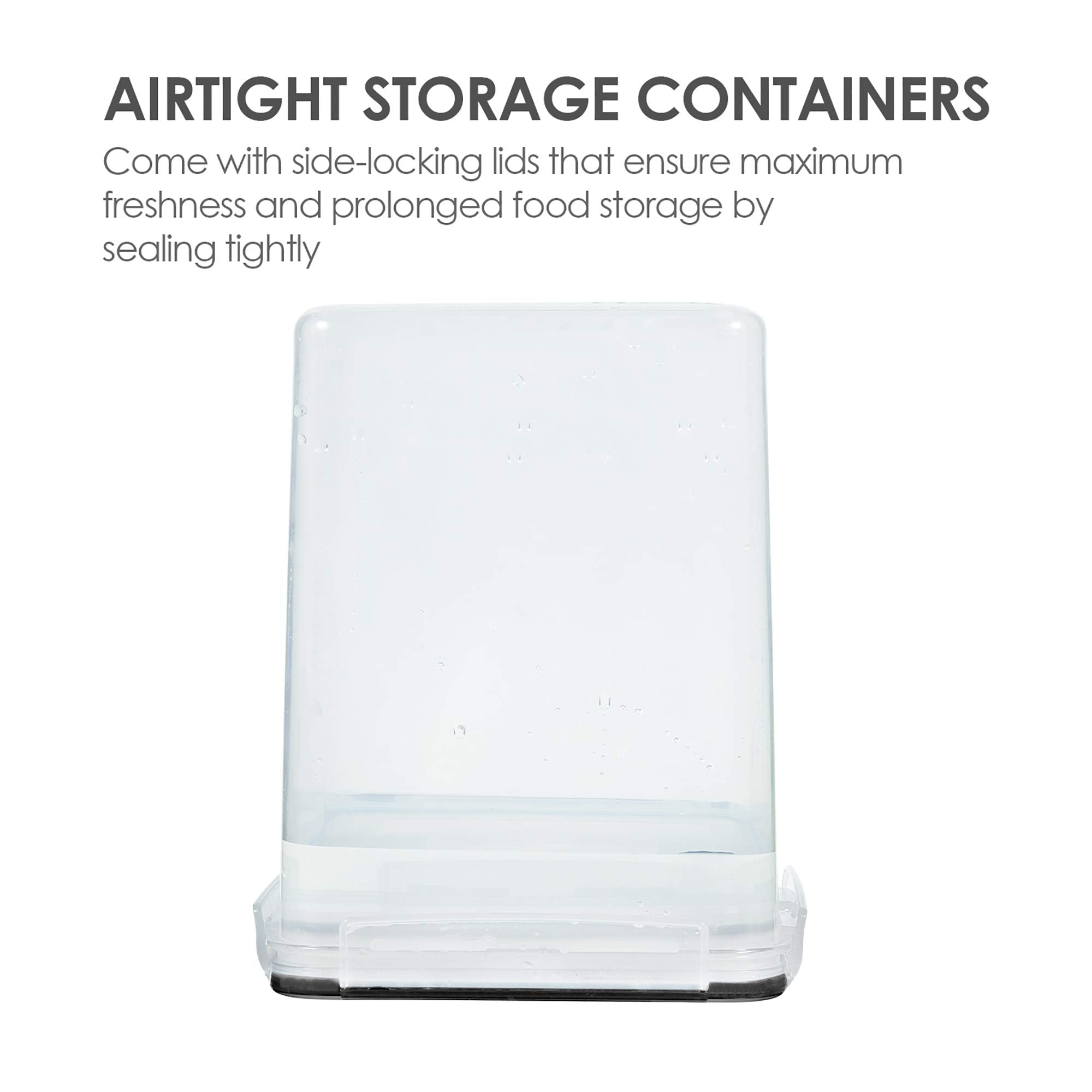 Vtopmart Large Food Storage Containers 5.2L / 176Oz, 4 Pieces Bpa Free Plastic Airtight Canisters For Flour, Sugar, Baking Suppl